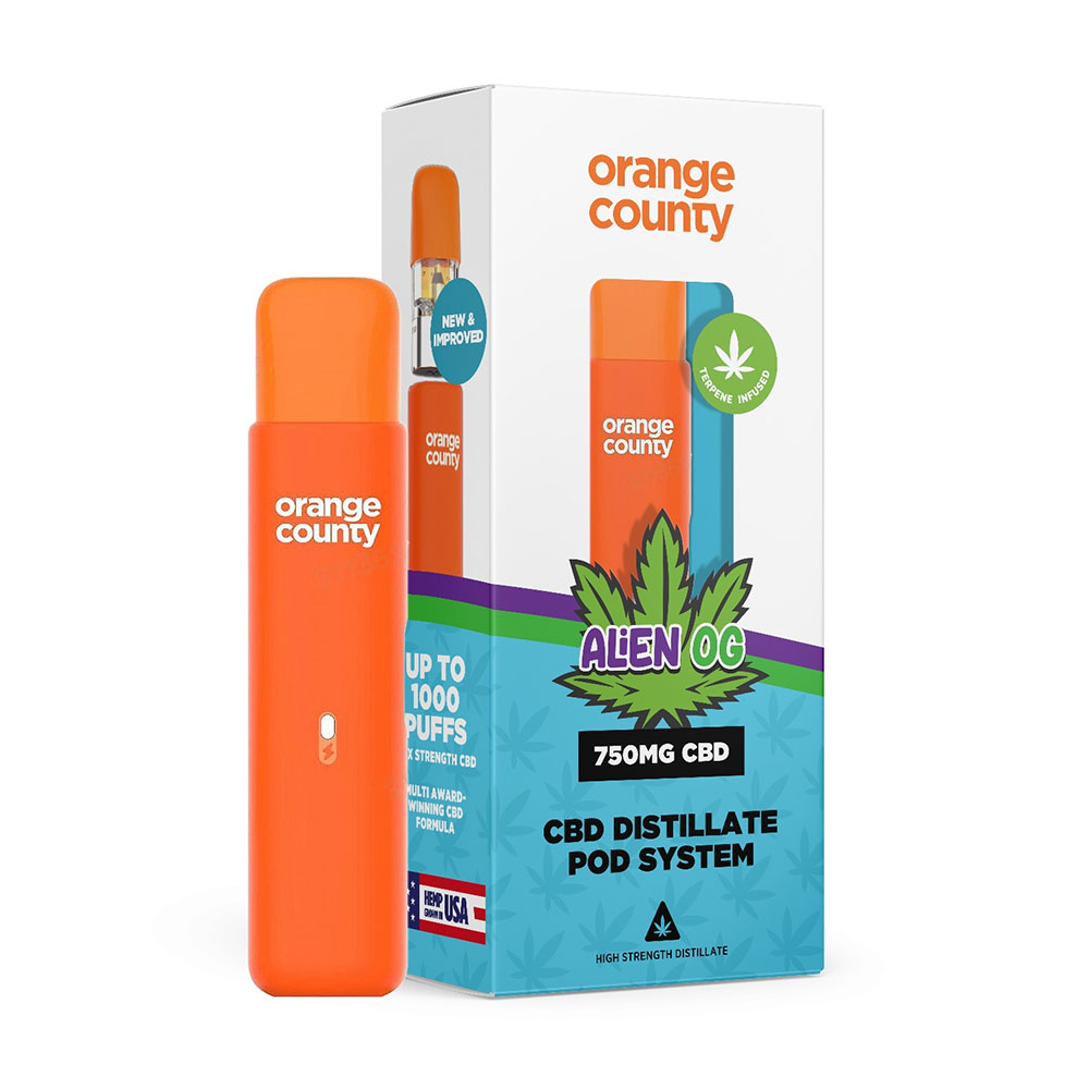 Orange County CBD 1000 Puffs Distillate Pod Device