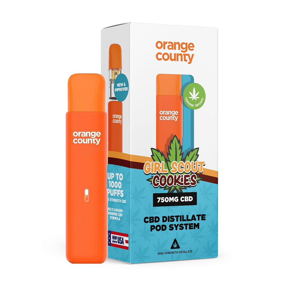 Orange County CBD 1000 Puffs Distillate Pod Device