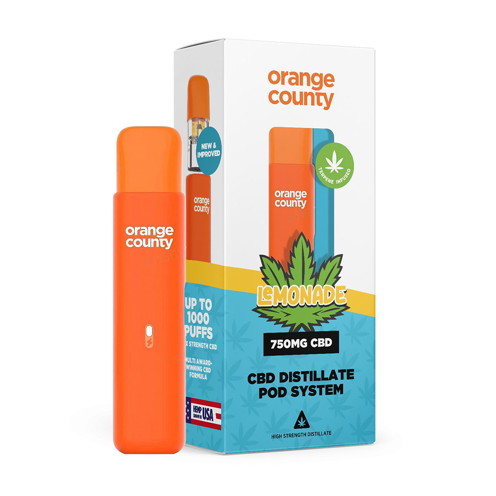 Orange County CBD 1000 Puffs Distillate Pod Device