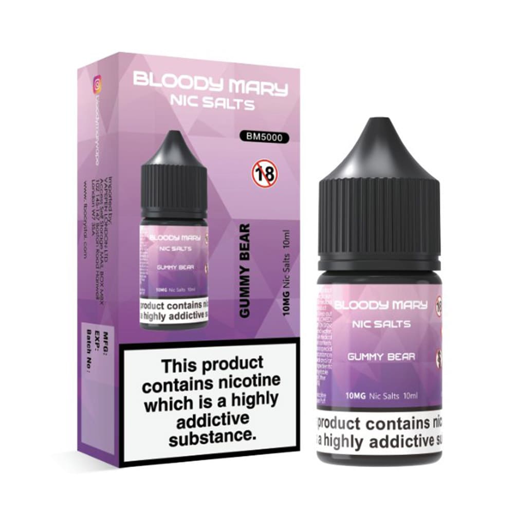 Bloody Mary 10ml Nic Salts Eliquid (Pack Of 10)