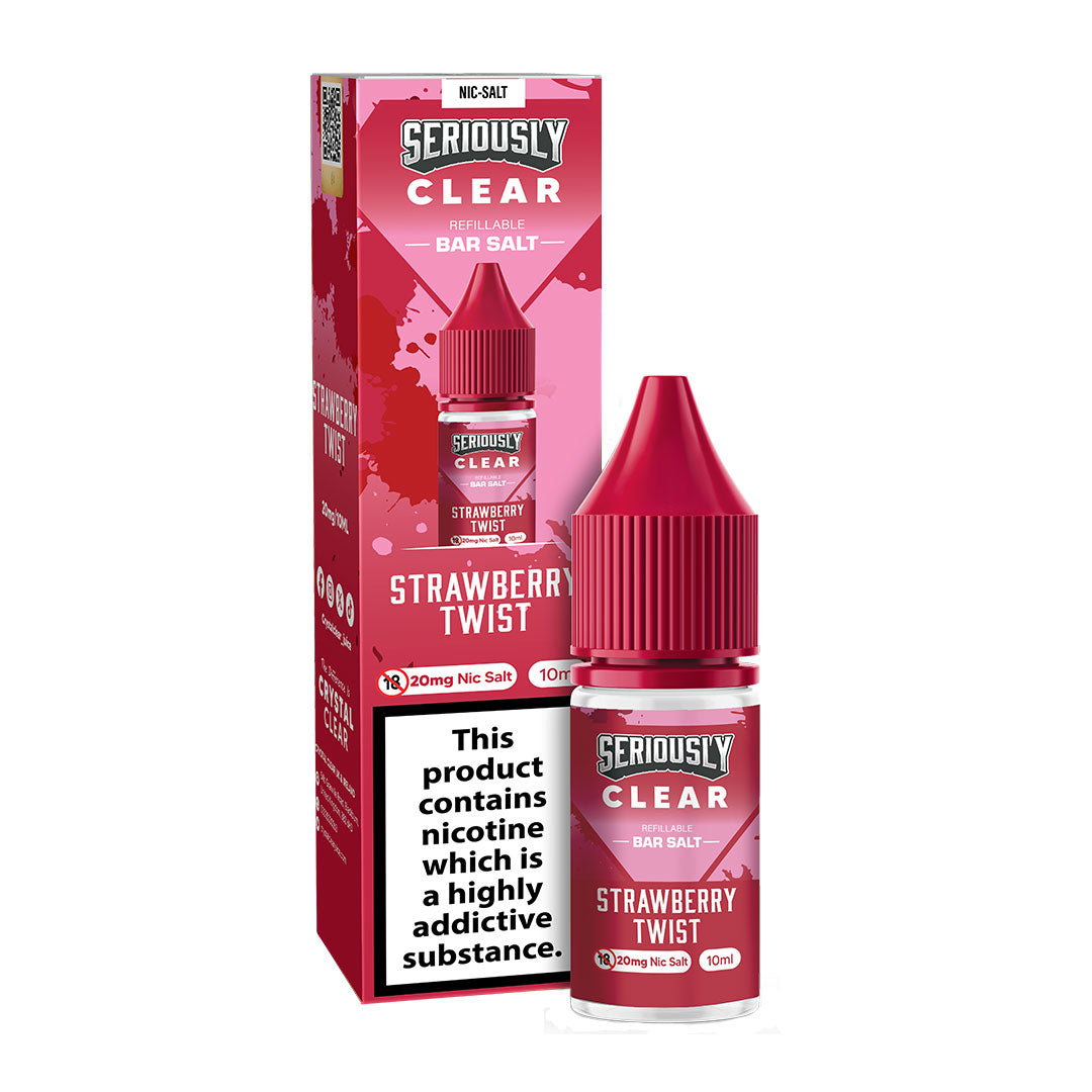 Doozy Seriously Crystal Clear 10ml Nic Salts E Liquids - Strawberry Twist