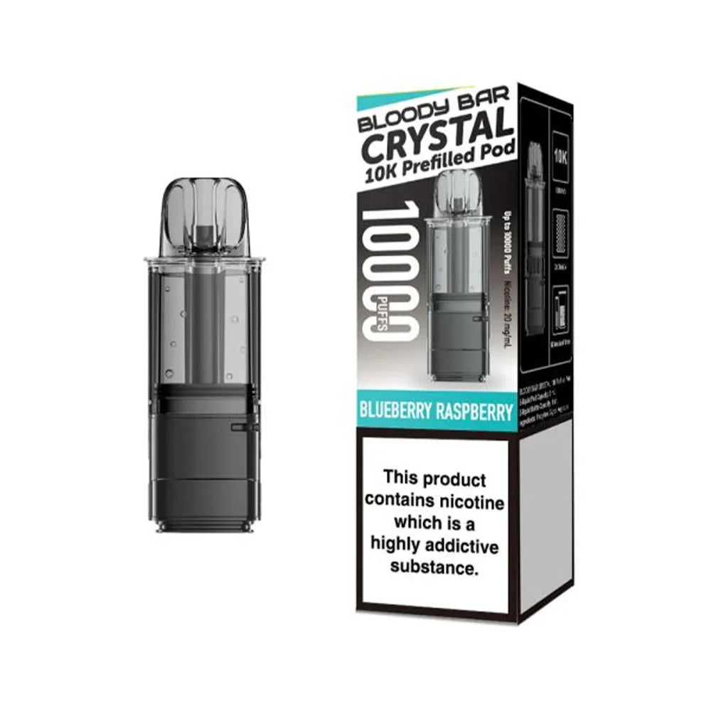 Bloody Bar Crystal 10K Prefilled Pods - Blueberry Raspberry