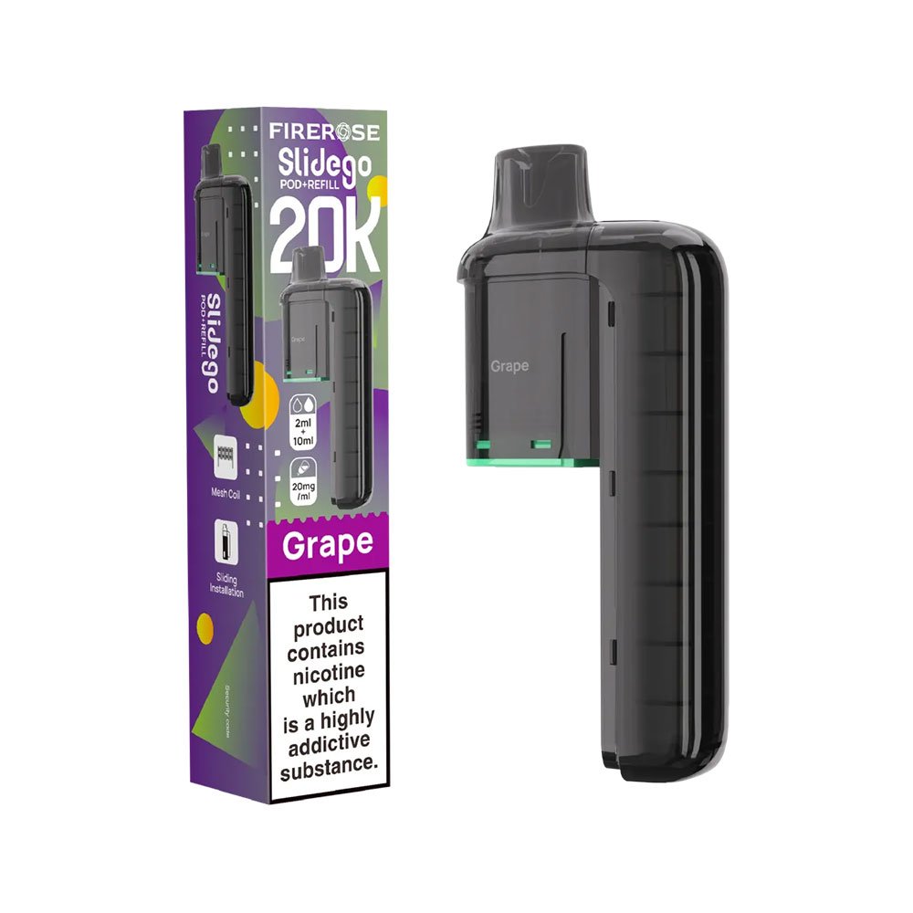 Firerose Slidego 20K Puffs Prefilled Pods - Grape