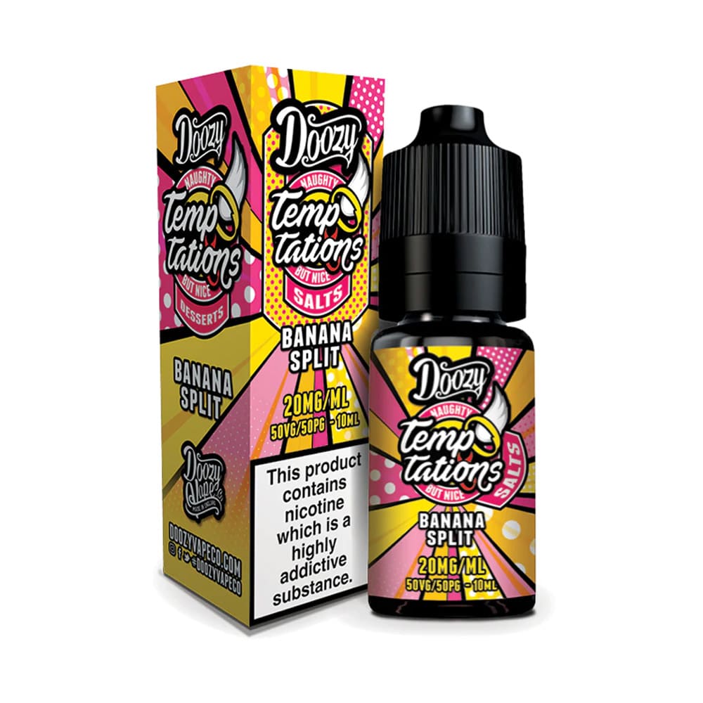 Banana Split Doozy Vape Temptations 10ml Nic Salts E Liquid