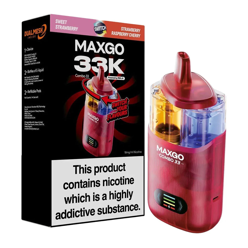 RELX Maxgo Combo 33K Puffs Prefilled Pod Kit
