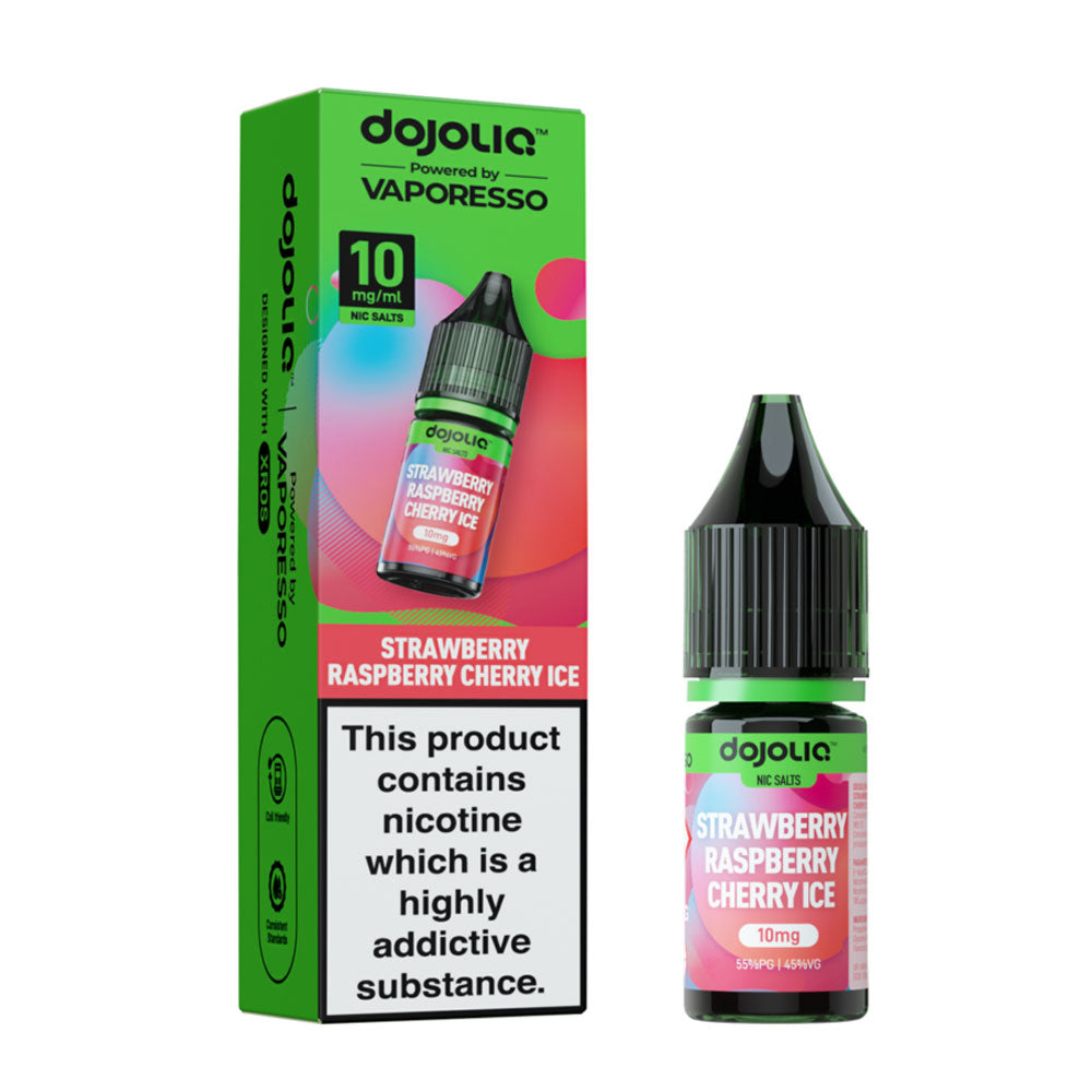 Vaporesso DojoLiq Strawberry Raspberry Cherry Ice 10ml Nic Salt E Liquid