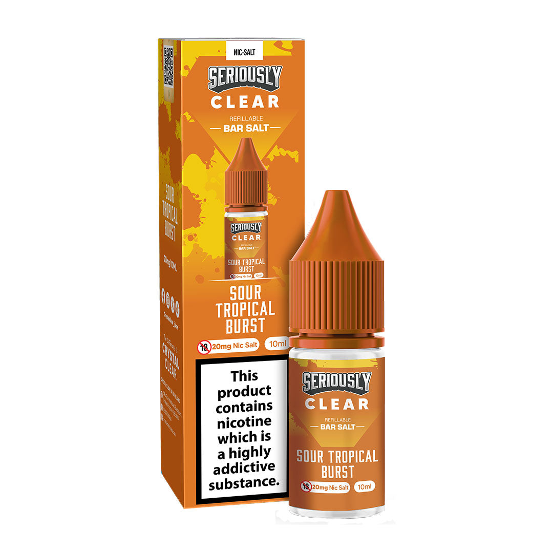 Doozy Seriously Crystal Clear 10ml Nic Salts E Liquids - Sour Tropical Burst