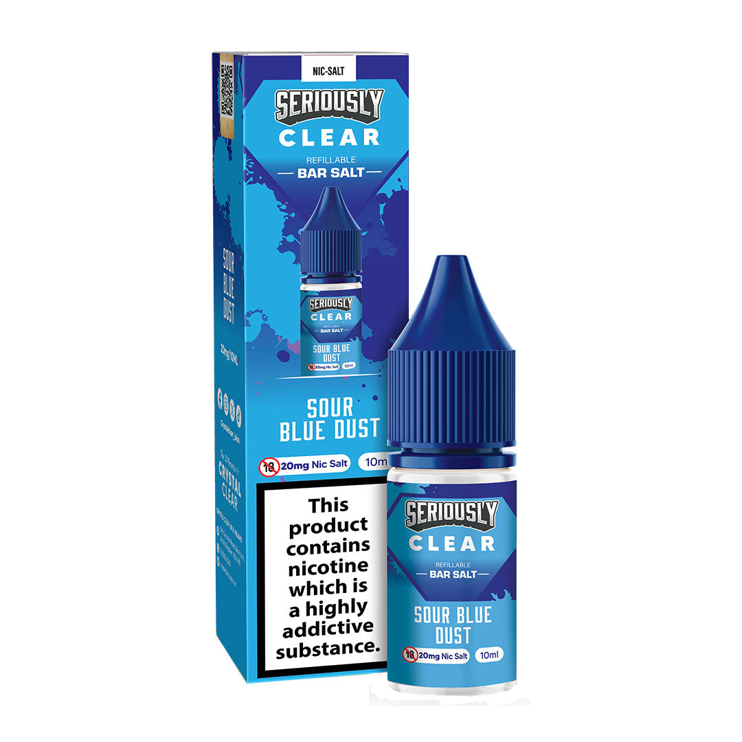 Doozy Seriously Crystal Clear 10ml Nic Salts E Liquids - Sour Blue Bust