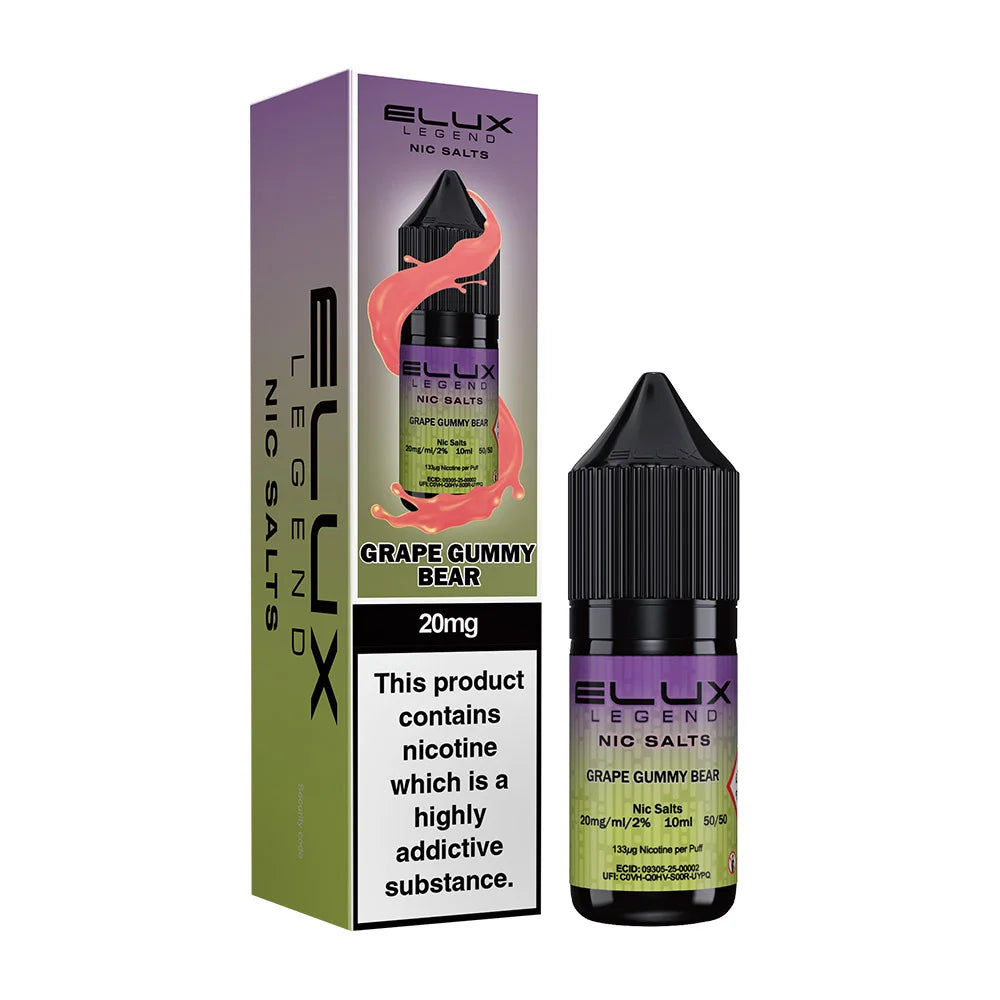 Grape Gummy Bear Elux Legend 10ml Nic Salt E Liquid