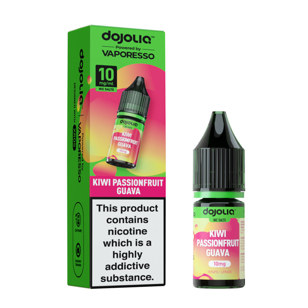 Vaporesso DojoLiq Kiwi Passionfruit Guava 10ml Nic Salt E Liquid