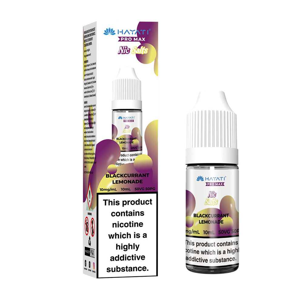 Blackcurrant Lemonade Hayati Pro Max 10ml Nic Salts E Liquid