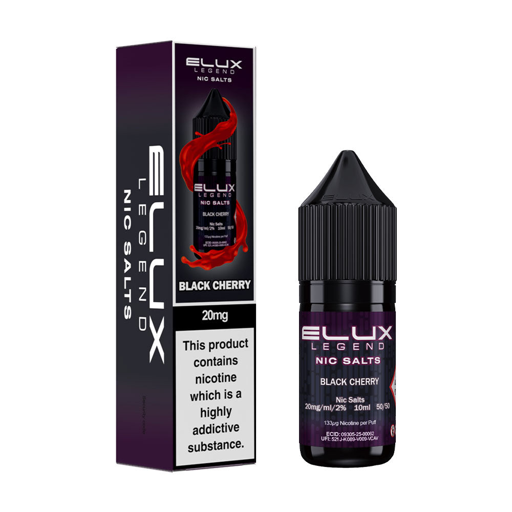Black Cherry Elux Legend 10ml Nic Salt E Liquid