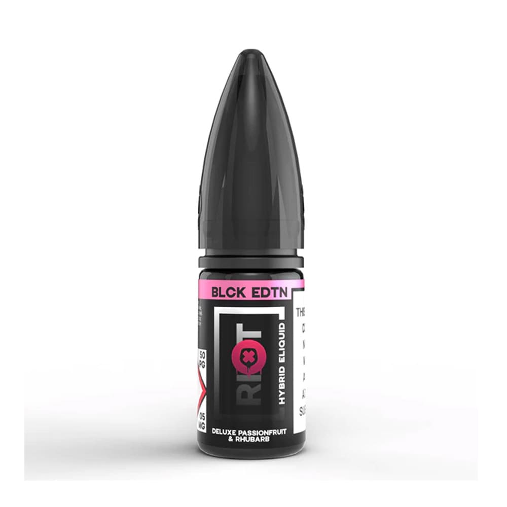 Deluxe Passionfruit & Rhubarb Riot Squad BLCK Edition 10ml Nic Salt E Liquid