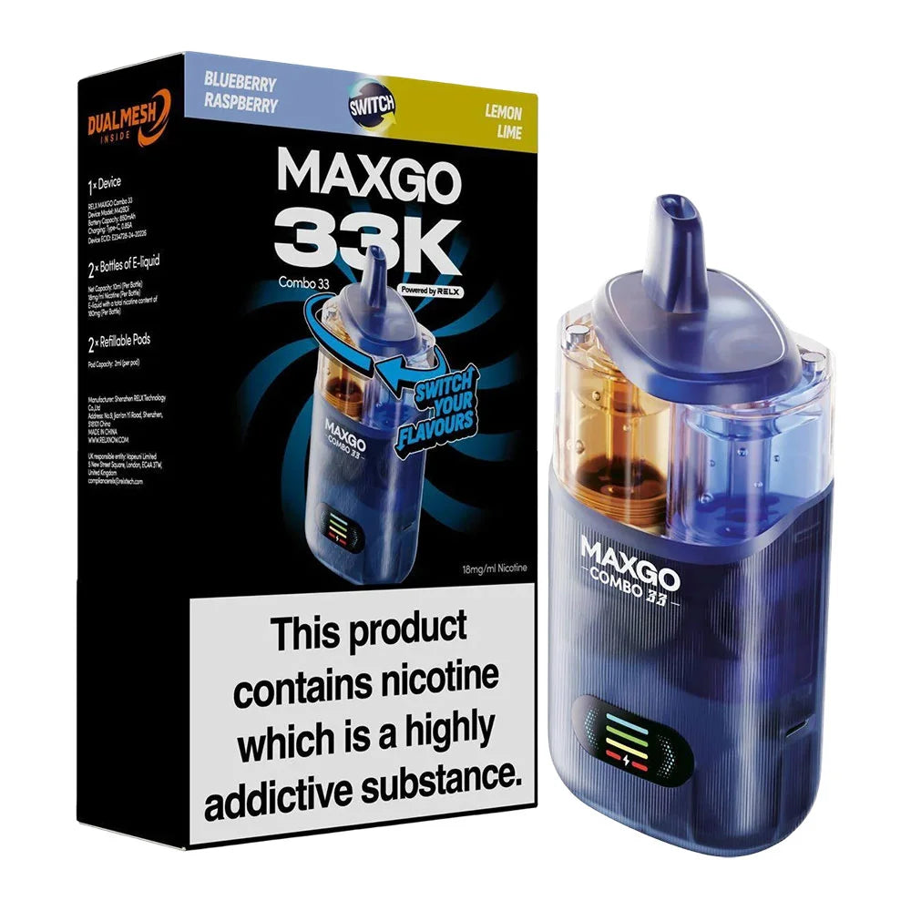 RELX Maxgo Combo 33K Puffs Prefilled Pod Kit