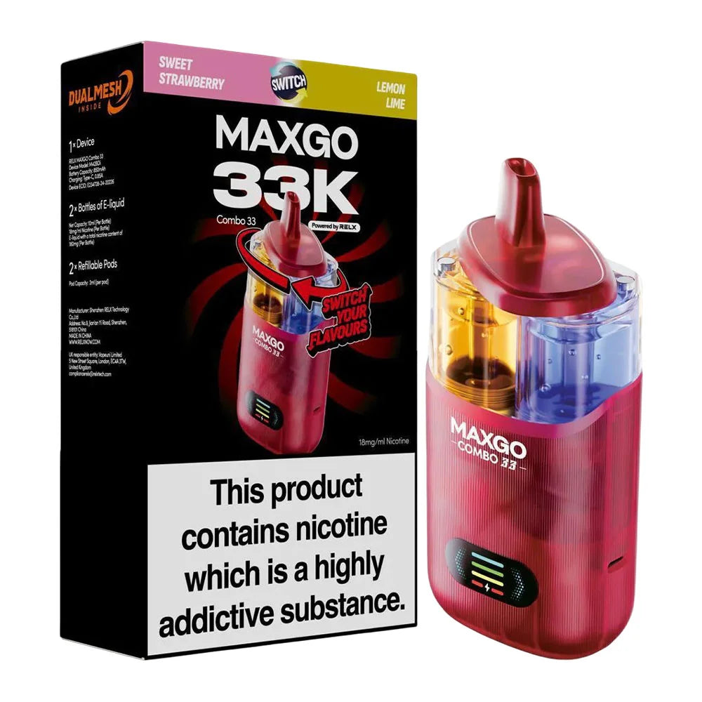RELX Maxgo Combo 33K Puffs Prefilled Pod Kit